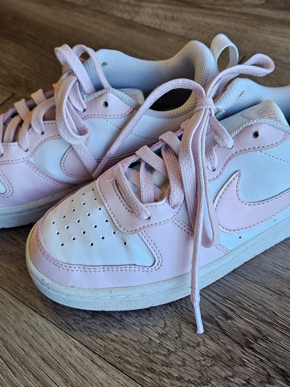 Youth Pink & White Nike Court Borough 